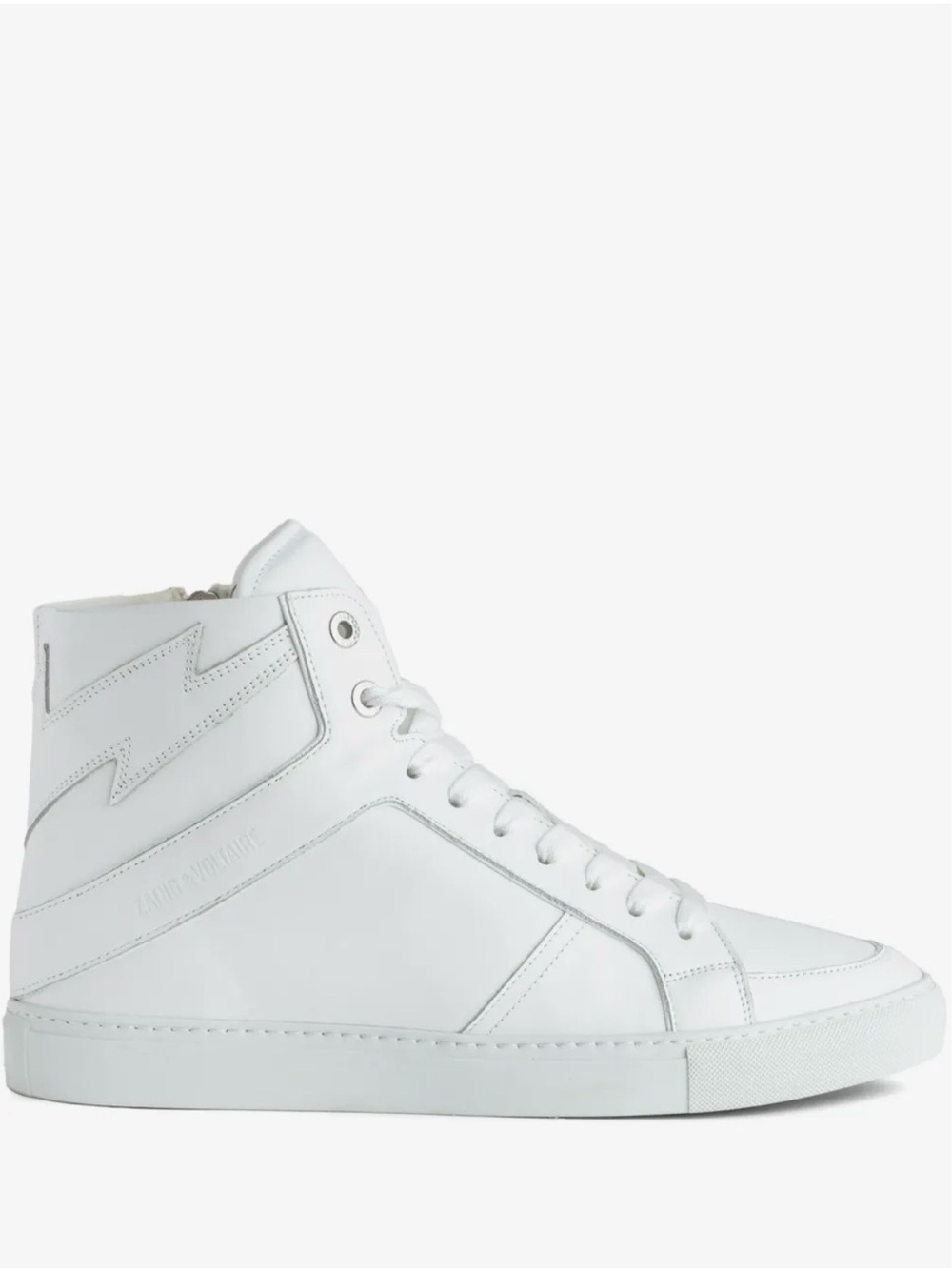 Zadig & Voltaire White High-Top Leather Sneakers